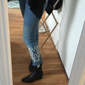 AllSaints Philly Embroidered Jeans size 29